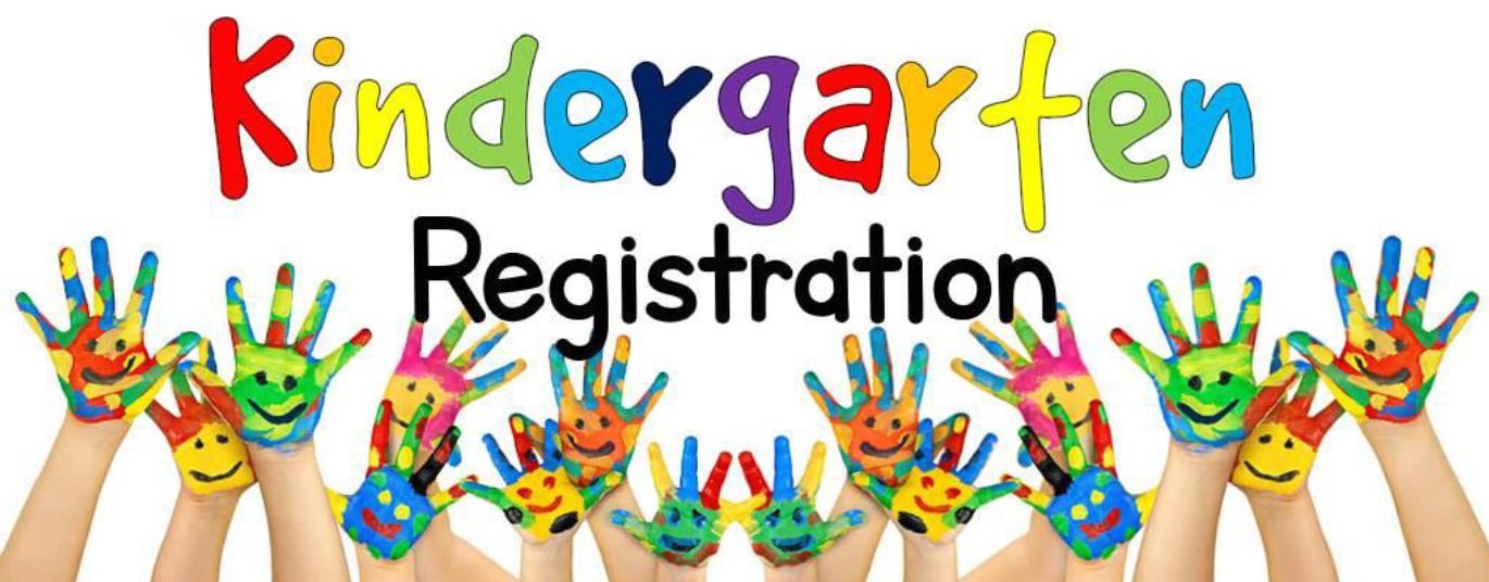 image of hands with smiley faces and the text, kindergarten registration
